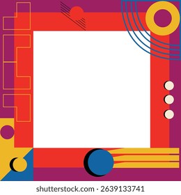 sci-fi colorful red and various color background illustration template borders and frames look good to your project with high quality