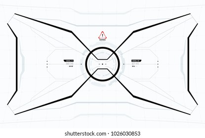 Sci-Fi Concept of Future HUD Interface Screen. Virtual Reality View Display. Hologram Technology