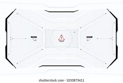 Sci-Fi Concept of Future Vector HUD Interface Screen. Virtual Reality View Display. Hologram Technology