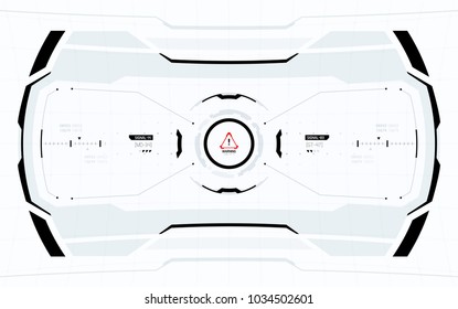 Sci-Fi Concept of Future Vector HUD Interface Screen. Virtual Reality View Display. Hologram Technology
