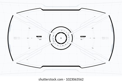 Sci-Fi Concept HUD Interface Screen. Virtual Reality View Display. Hologram Technology