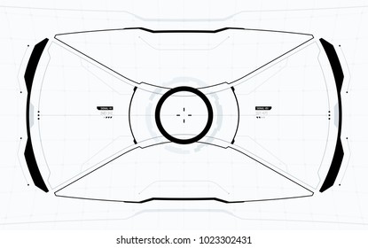 Sci-Fi Concept HUD Interface Screen. Virtual Reality View Display. Hologram Technology