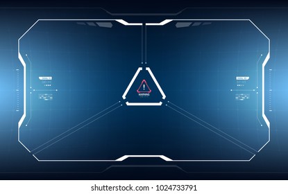 Sci-Fi Concept HUD Interface Screen. Virtual Reality View Display. Hologram Technology