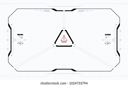 Sci-Fi Concept HUD Interface Screen. Virtual Reality View Display. Hologram Technology