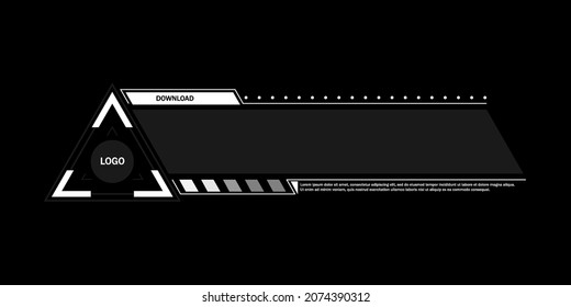 Sci-fi design template for channel, news, information call box bars and modern digital info boxes. Element of hud interface. Modern information callouts. Vector illustration.