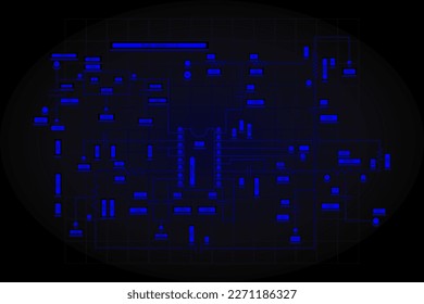 Sci-fi digital HUD interface elements for the game, UI, UX, and KIT. Futuristic custom