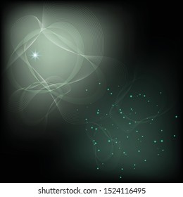 Sci-Fi freeform wave line network background, stock vector