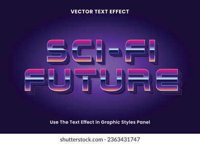 Sci-Fi Futuristic Editable Vector Text Effect