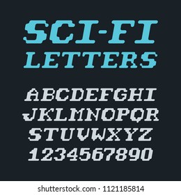 Sci-Fi Futuristic Font Alphabet Set 4