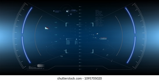Sci-Fi Futuristic Glowing HUD Display. Vitrual Reality Technology Screen