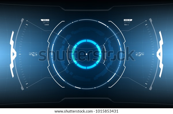 Sf未来的な輝くhudディスプレイ Vitrual Reality Technology画面 のベクター画像素材 ロイヤリティフリー