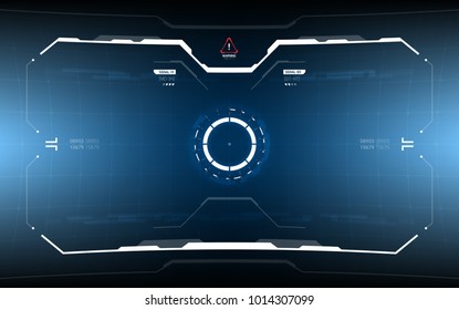 Sci-Fi Futuristic HUD Dashboard Display. Vitrual Reality Technology Screen