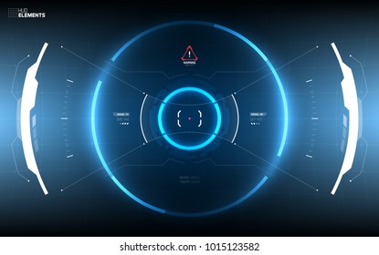 Sci-Fi Futuristic HUD Dashboard Display. Vitrual Reality Technology Screen