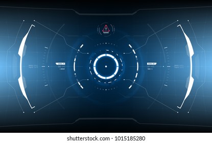 Sci-Fi Futuristic HUD Dashboard Display. Vitrual Reality Technology Screen