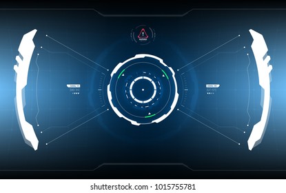 Sci-Fi Futuristic HUD Dashboard Display. Vitrual Reality Technology Screen