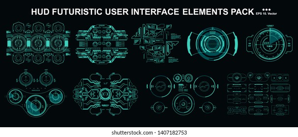 Sci-fi futuristic hud dashboard display virtual reality technology screen