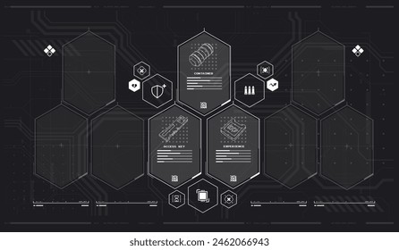 Sci-fi futuristic hud dashboard display virtual reality technology screen. Game ui screen, Abstract digital technology UI, UX Futuristic HUD, FUI, Virtual Interface.