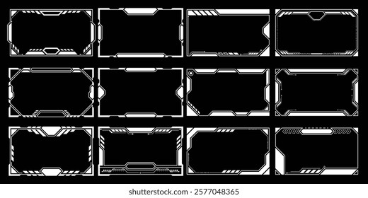 Sci-fi futuristic HUD dashboard display virtual reality technology screen. User Interface set. Statistics, Data information infographic. Vector graphic