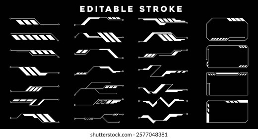 Sci-fi futuristic HUD dashboard display virtual reality technology screen. User Interface set. Statistics, Data information infographic. Vector graphic