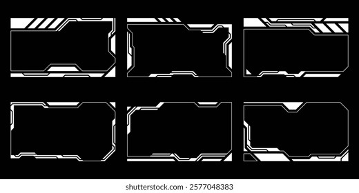 Sci-fi futuristic HUD dashboard display virtual reality technology screen. User Interface set. Statistics, Data information infographic. Vector graphic