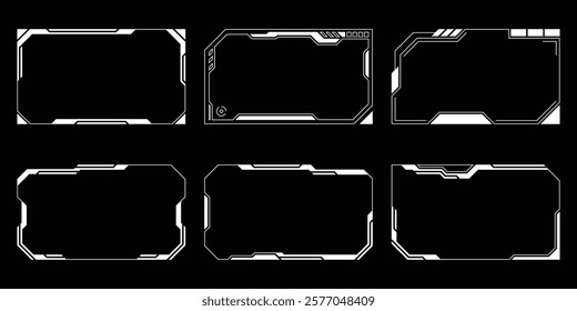 Sci-fi futuristic HUD dashboard display virtual reality technology screen. User Interface set. Statistics, Data information infographic. Vector graphic