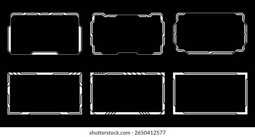 Sci-fi futuristic HUD dashboard display virtual reality technology screen. User Interface set. Statistics, Data information infographic. Vector graphic