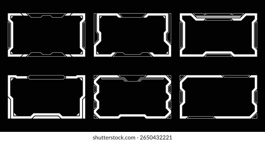 Sci-fi futuristic HUD dashboard display virtual reality technology screen. User Interface set. Statistics, Data information infographic. Vector graphic