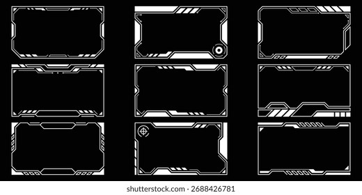 Sci-fi futuristic hud dashboard display virtual reality technology screen. User Interface set. Statistics, Data information infographic. Vector graphic