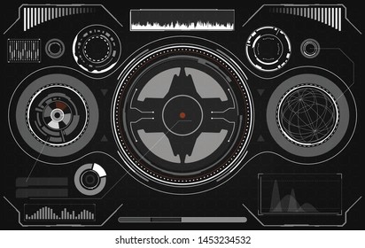 Sci-Fi Futuristic HUD Display. Virtual game interface.