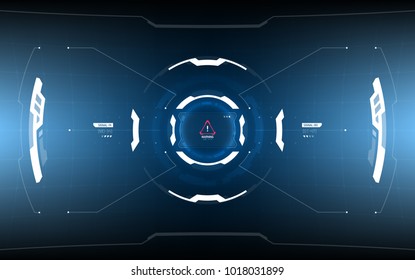 Sci-Fi Futuristic HUD Display. Vitrual Reality Technology Screen
