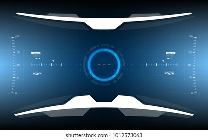Sci-Fi Futuristic HUD Screen Frame. Vitrual Reality Technology