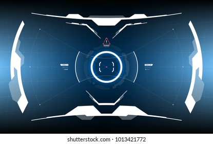 Sci-Fi Futuristic HUD Screen Frame. Vitrual Reality Technology