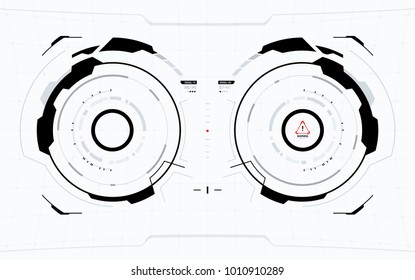 Sci-Fi Futuristic HUD Screen Interface. Virtual Reality