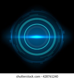 Sci-fi futuristic interface, abstract technology background. Vector illustration.