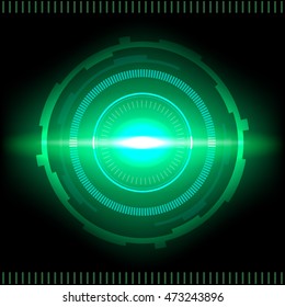 Sci-fi futuristic interface, abstract technology background. Vector illustration.