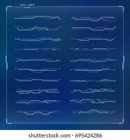 Sci-Fi Futuristic Lines and Shapes Set