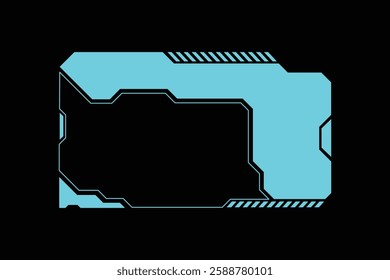 Sci-Fi Futuristic Tech HUD Frame. Minimalist Cyber UI Overlay