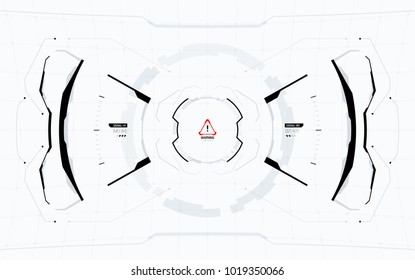 Sci-Fi Futuristic Technology HUD Screen. Virtual Reality