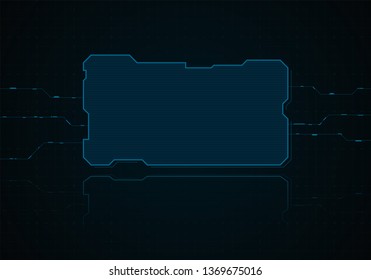 Sci-fi futuristic user interface frame. Vector HUD template