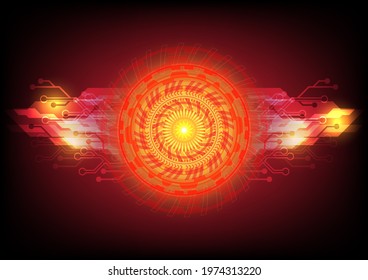 Sci-Fi Futuristic user interface. Virtual Reality Technology Screen