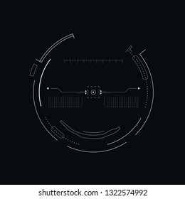 Sci-fi futuristic vector HUD. Virtual reality technology dashboard.