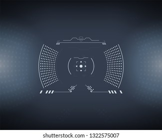 Sci-fi futuristic vector HUD. Virtual reality technology dashboard.