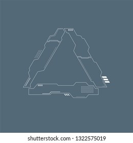 Sci-fi futuristic vector HUD. Virtual reality technology dashboard.