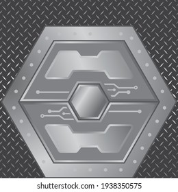 sci-fi gate door future icon vector illustration design template web