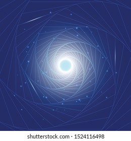 Sci-Fi geometric line network background, stock vector