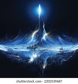 sci-fi gradual change metallic abstract special lightning