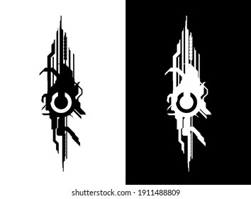 Sci-fi Hitech Concept Design Vertical Element