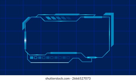 Sci-Fi HUD Digital Display Frame Technology Vector