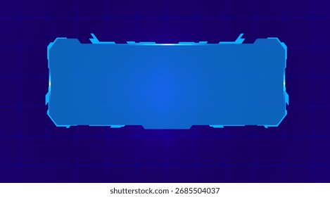 Interfaz de pantalla Sci-Fi HUD Diseño azul