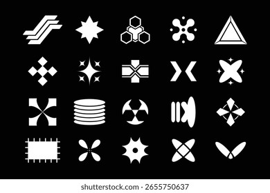 Sci-Fi HUD Interface Icon Set Cyberpunk Futuristic Elements